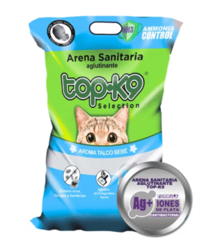Arena Aglutinante TOP K9 Aroma Talco Bebe 10 Kg