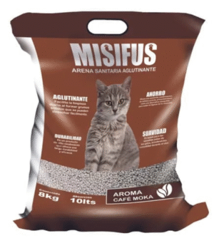 Arena Sanitaria Aglutinante Misifus Aroma Cafe Moka 20kg