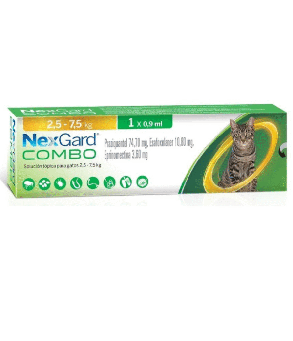 7 Nexgard combo gato 2.5 - 7.5 kg