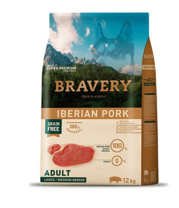 BRAVERY IBERIAN PORK ADULT LARGE/MEDIUM BREEDS 4 KG