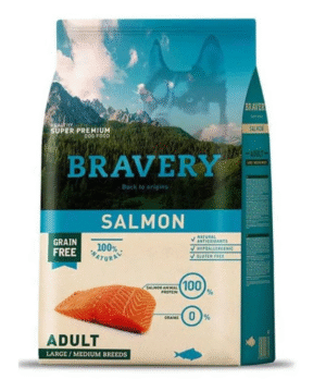 Diseño sin título (30) BRAVERY SALMON ADULT LARGE/MEDIUM BREED 4 KG
