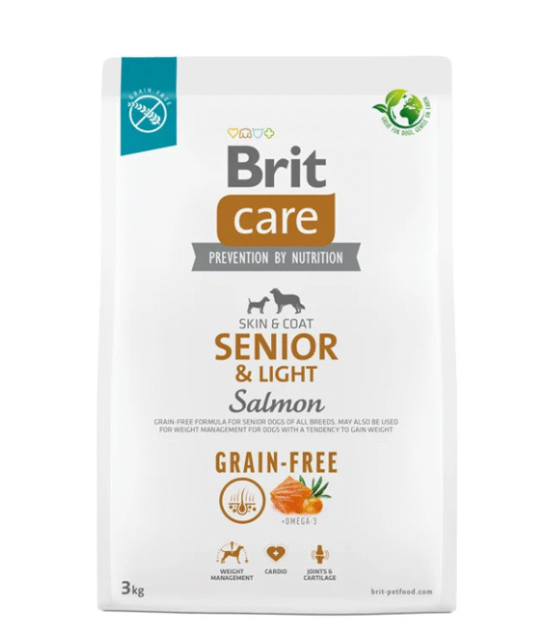 BRIT CARE DOG GRAIN-FREE SENIOR & LIGHT SALMON 3 kg