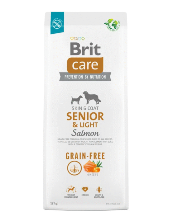 BRIT CARE DOG GRAIN-FREE SENIOR & LIGHT SALMON 12 kg